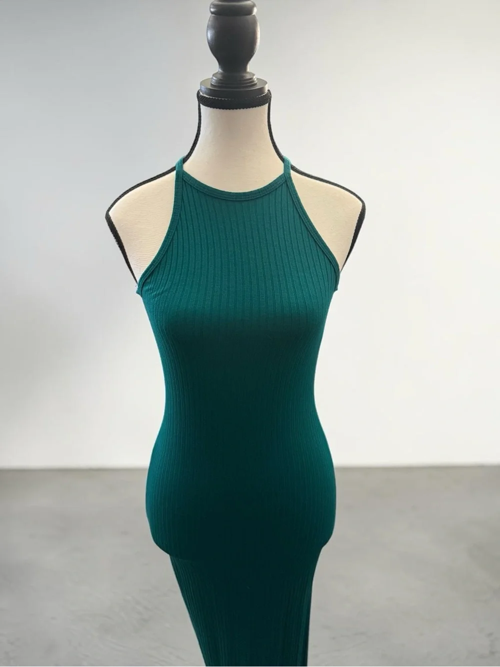 Soprano Teal Ribbed Bodycon dress Size Small_6